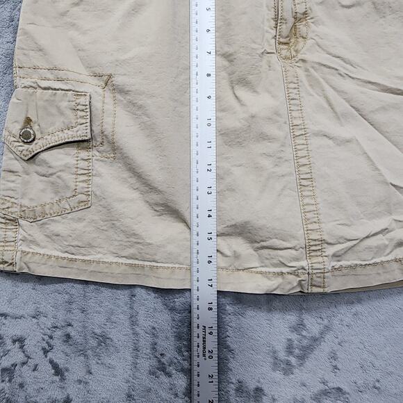Vintage Faded Glory Skort Womens 20W Tan Cargo Mini Skirt Shorts Stretch Outdoor - Picture 9 of 10